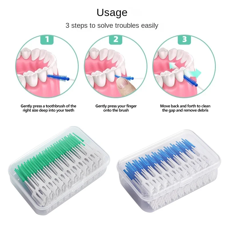 200 Teile/schachtel Zahnseide Stick Zahn Reinigung Interdentalbürste Zahnseide Pick Oral Hygiene Pflege Ultra-Feine Zahnseide Zahn Image