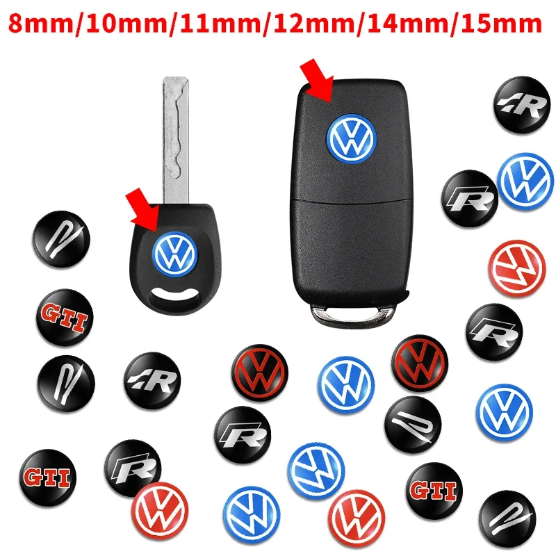 Auto Schlüssel Aufkleber Auto Control Schlüsselbund Abzeichen Zubehör Für Volkswagen Tiguan Bora POLO PASSAT CC Touran GOLF Jetta Arteon Image