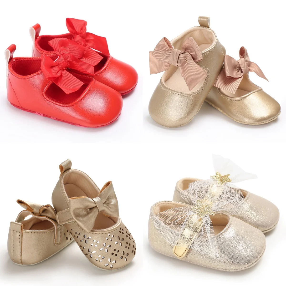 Neue Frühlings- und Herbst-Kinderschuhe, Baby-Sneaker mit weichen Sohlen, lässige Kinderschuhe mit Schleife für Mädchen