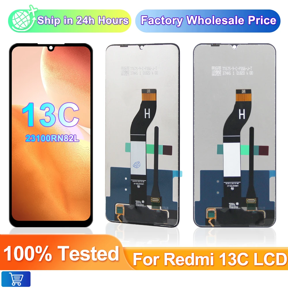 6,74 "AMOLED Für Xiaomi Redmi 13C LCD Display Touchscreen Digitizer Montage Ersatz Für Redmi 13C 23100RN82L, 23106RN0DA Image