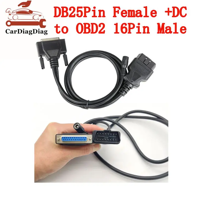 DB25-Pin-Buchse auf 16-Pin-Stecker, verwendet für KTM BENCH 32 IN 1 Zubehör, Verlängerungskabel, OBD2-Verlängerungskabel Image