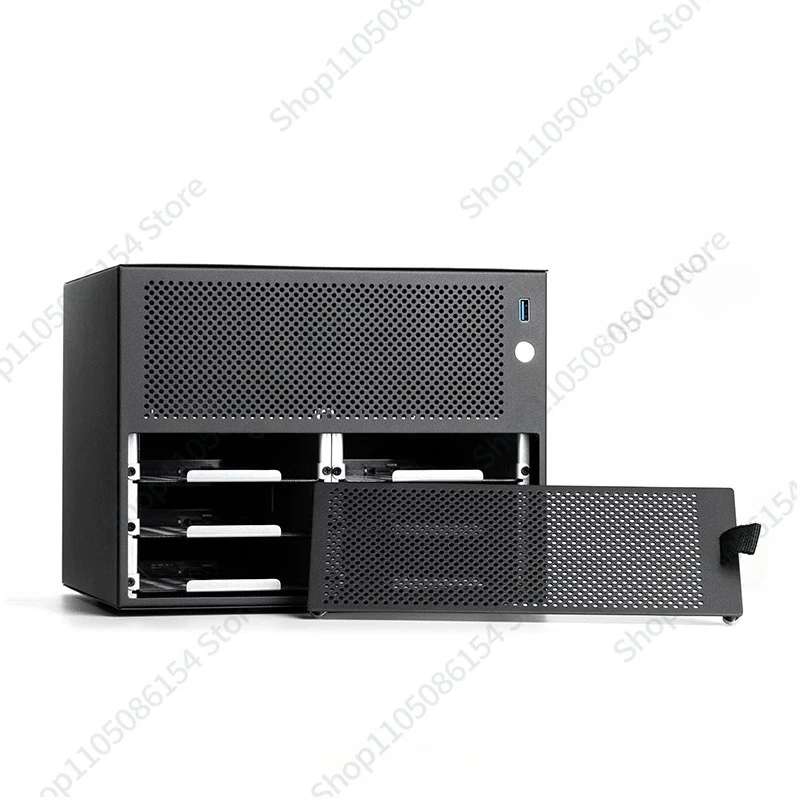 DIY Desktop Storage Server Kleines Gehäuse S6 Six Disk NAS Chassis Unterstützung itx Hauptplatine