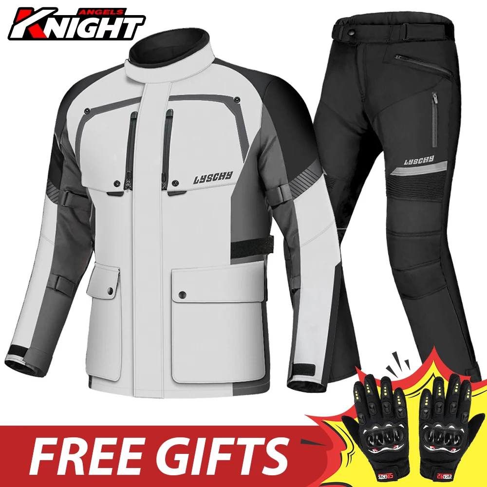 Motorradjacke Wasserdichte Motocrossjacke Hosenanzug Moto Racing Kleidung Motorradjacke Reitschutz Herren Damen Image