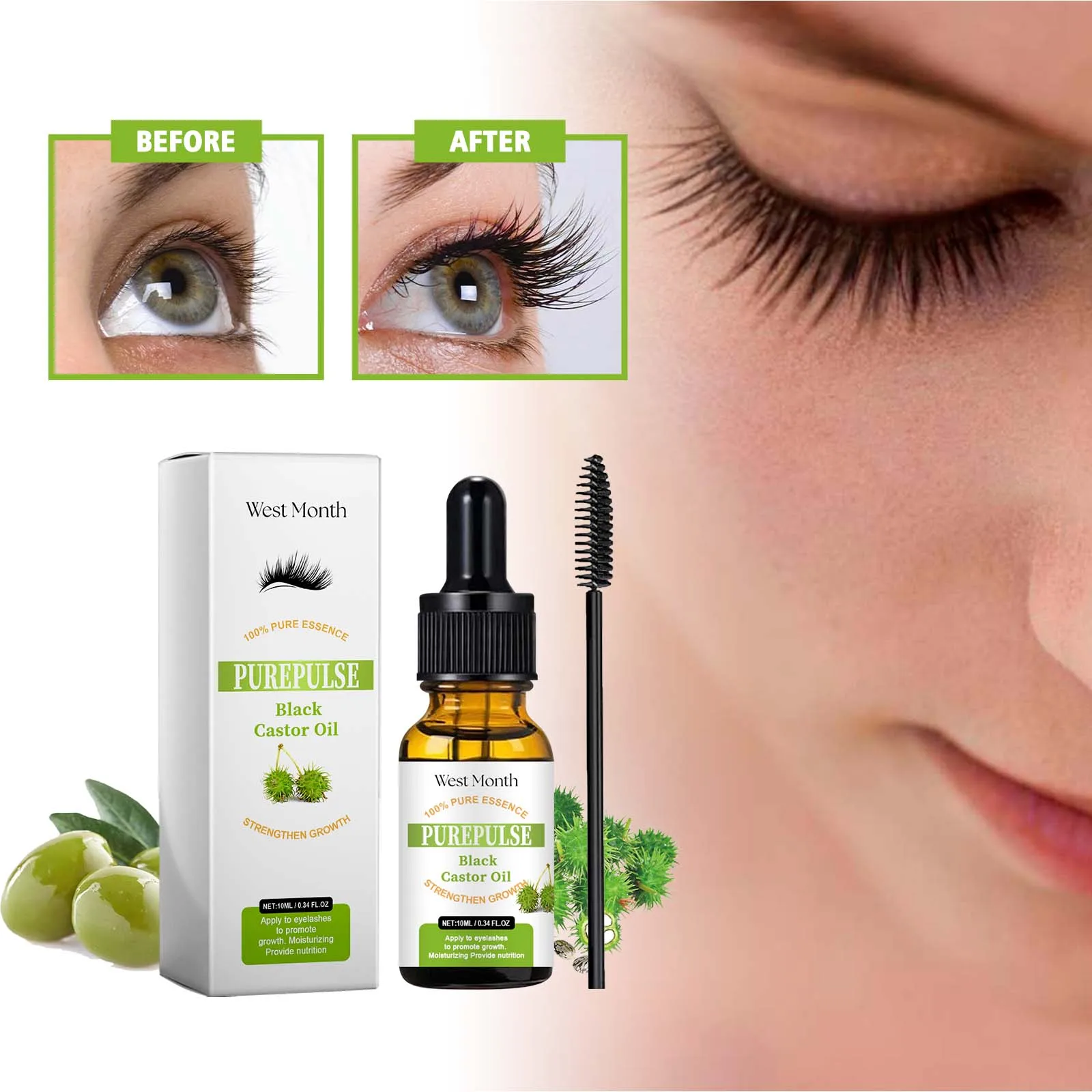 Wimpern Schnell Wachsen Serum Verlängern Verdicken Natürliche Locken Vergrößerung Wimpern Wachstum Natürliche Wimpern Wachstum Serum Schönheit Gesundheit Image