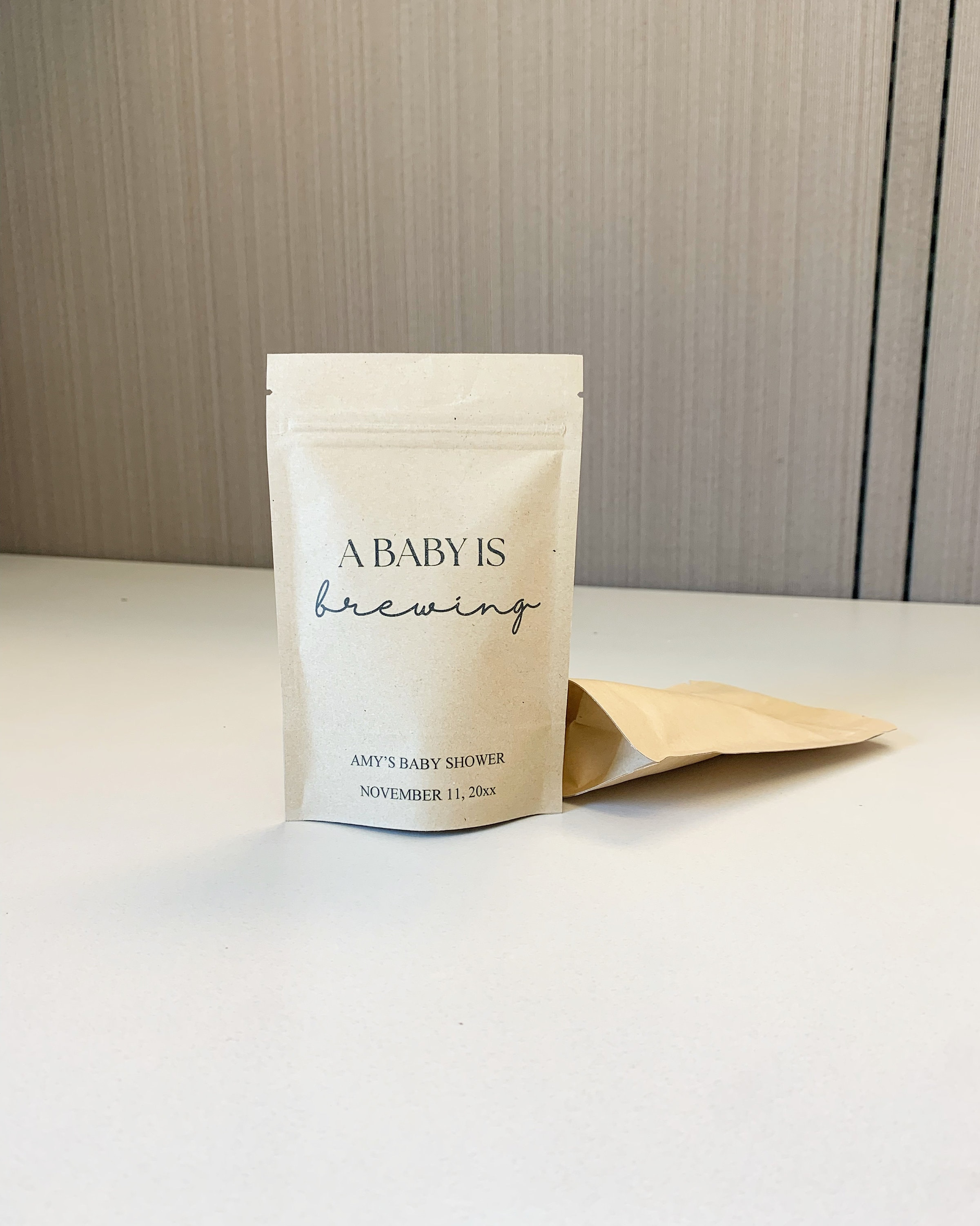 "25 Sacchetti per bomboniere per baby shower \"A Baby Is Brewing\" - Bomboniere per baby shower, sacchetti per bomboniere con caffè, bustina richiudibile"