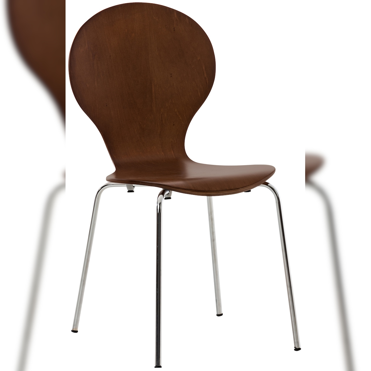 DELUKE Besucherstuhl ATHENS - Holz Braun 43x45x86 cm | Besucherstühle Konferenzstuhl Wartezimmerstuhl Bürostühle Bürostuhl Konferenzraum Wartezimmer Image