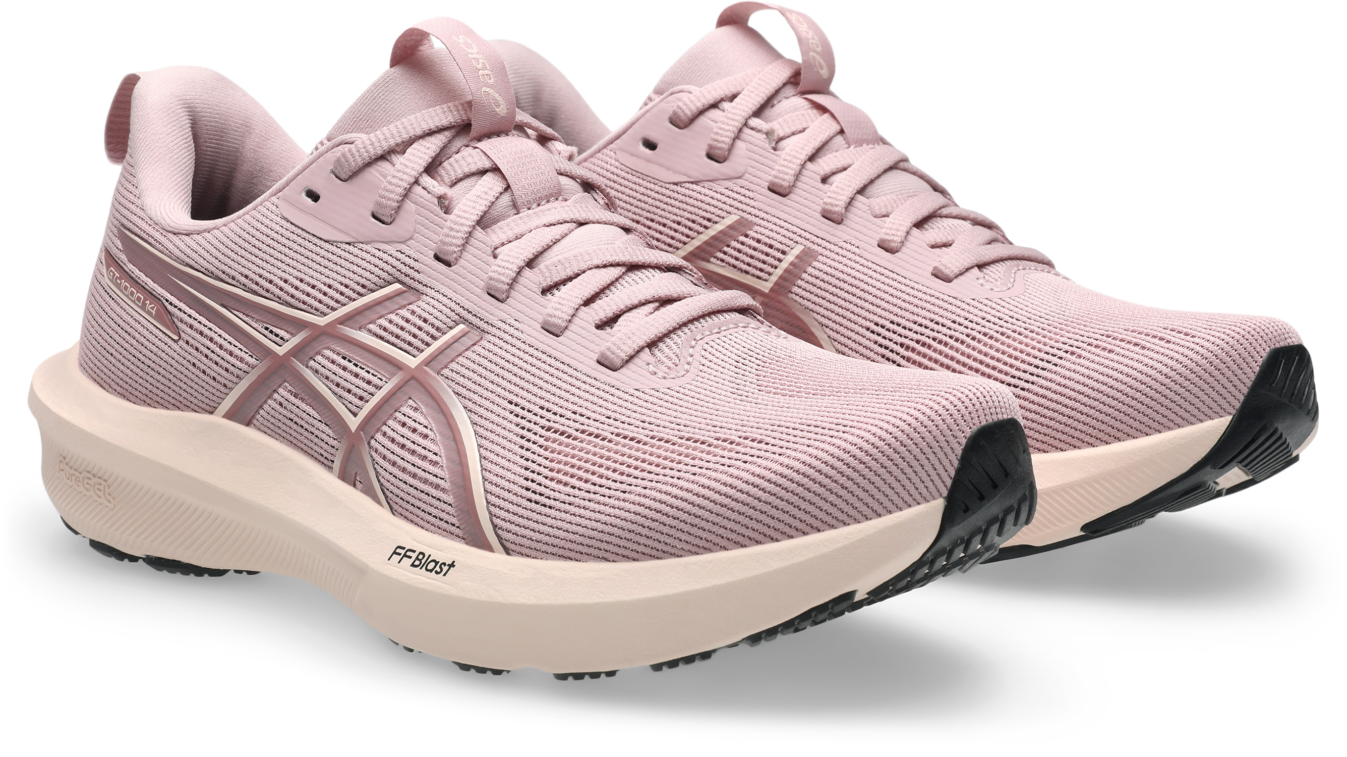 Laufschuh ASICS "GT-1000 14", Damen, Gr. 43,5, morganite, pearl pink, Synthetik, Schuhe Laufschuh, für mehr Stabilität