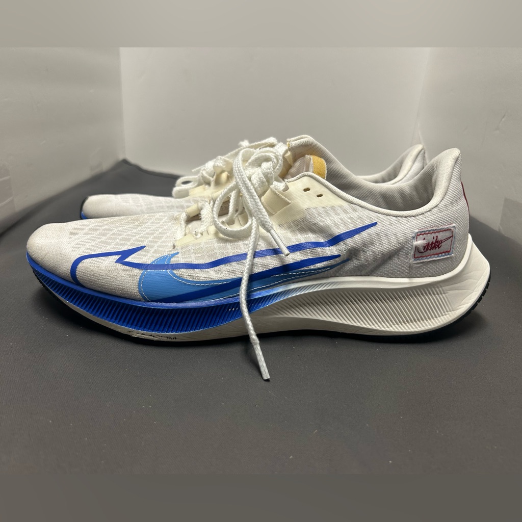 Nike Shoes | Men's Size 12 Nike Air Zoom 37 Premium Blue Ribbon Sports White Cq9908 100 | Color: Blue/White | Size: 12