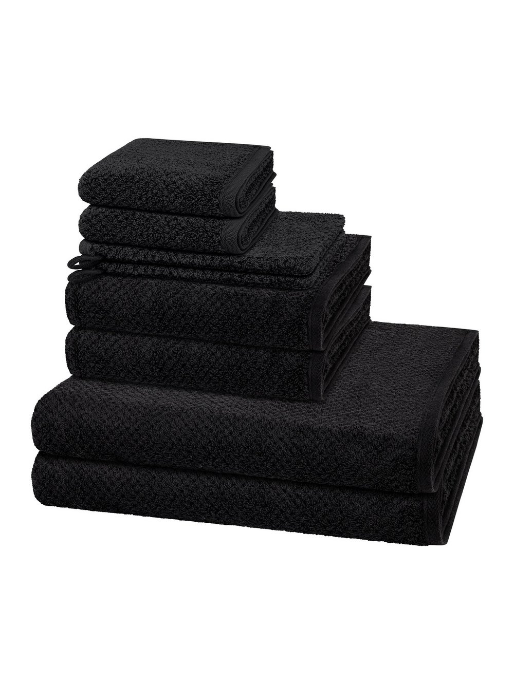 Cawö Handtuchset 8-teilig Damen schwarz, ONE SIZE Image