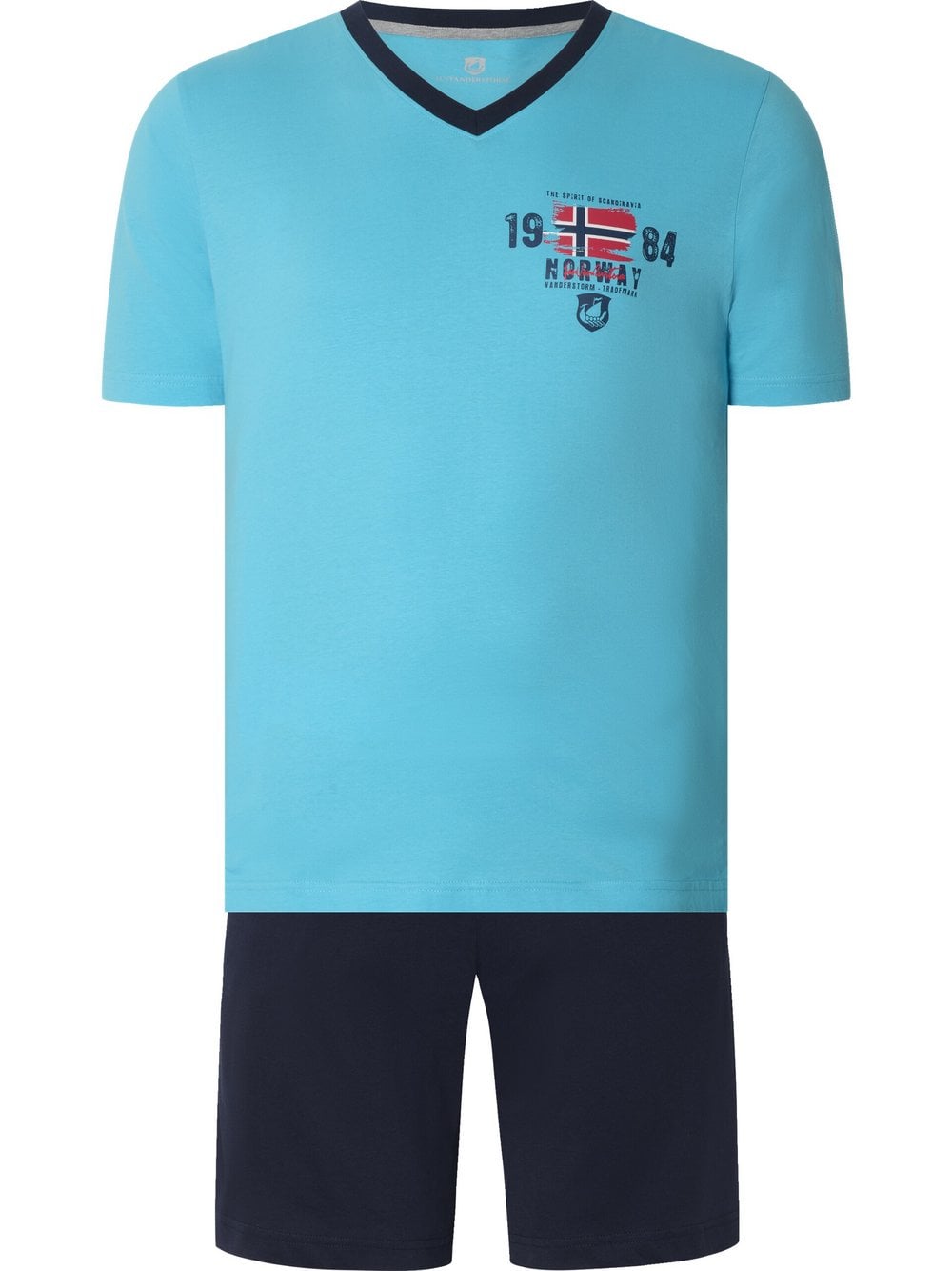 Jan Vanderstorm Kurzer Schlafanzug Herren türkis, 7XL Image