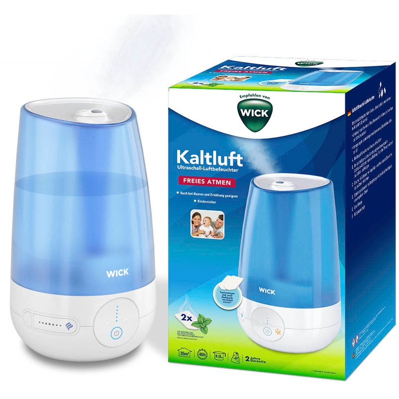 WICK WUL565E Kaltluft Ultraschall Luftbefeuchter weiß/blau 21 W Image
