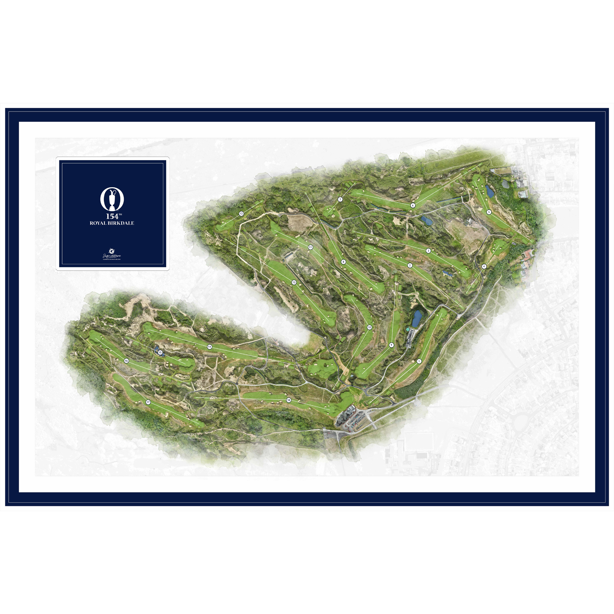 The 154th Open Royal Birkdale 3D Strukturierte Streckenkarte Image