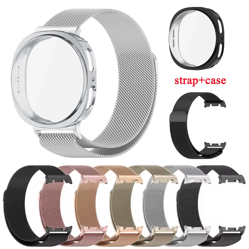 Metallarmband + TPU-Schutzhülle für Samsung Galaxy Watch 8/8 Classic 40 mm 44 mm 46 mm Band Milanese Magnetisches Ersatzarmband Image