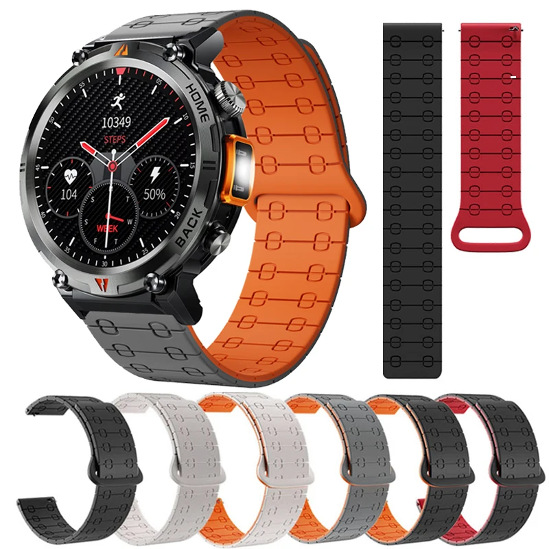 22mm Magnetische Silikon Band Für EIGIIS KE3 Smartwatch Strap Armband Correa Handgelenk Band Für EIGIIS KE3 KE5 Armband Sport gürtel Image