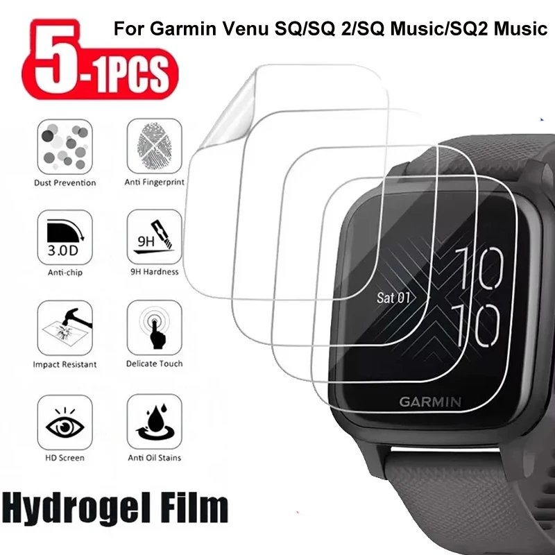 Schutzfolie für Garmin Venu SQ2 SQ Clean TPU Displayschutzfolie für Garmin Venu SQ2 Music/SQ Music (kein Glas) Hydrogelfolie Image