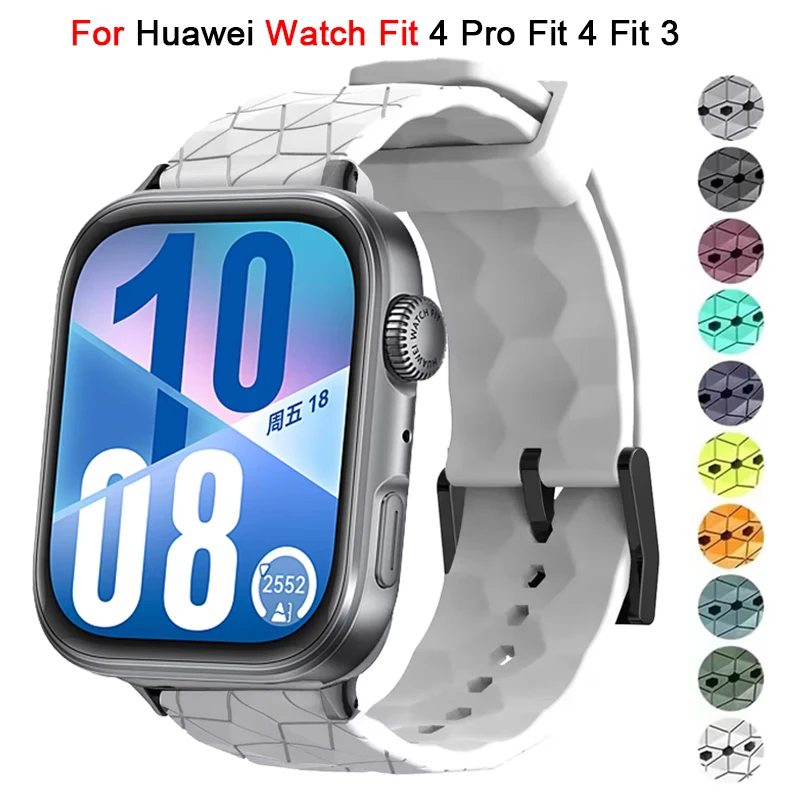 Silikon Armband Für Huawei Uhr Fit 4 Pro Fit 4 Fit 3 Sport Atmungsaktive Armband Zubehör Für Huawei Fit 4 armband Armband Image