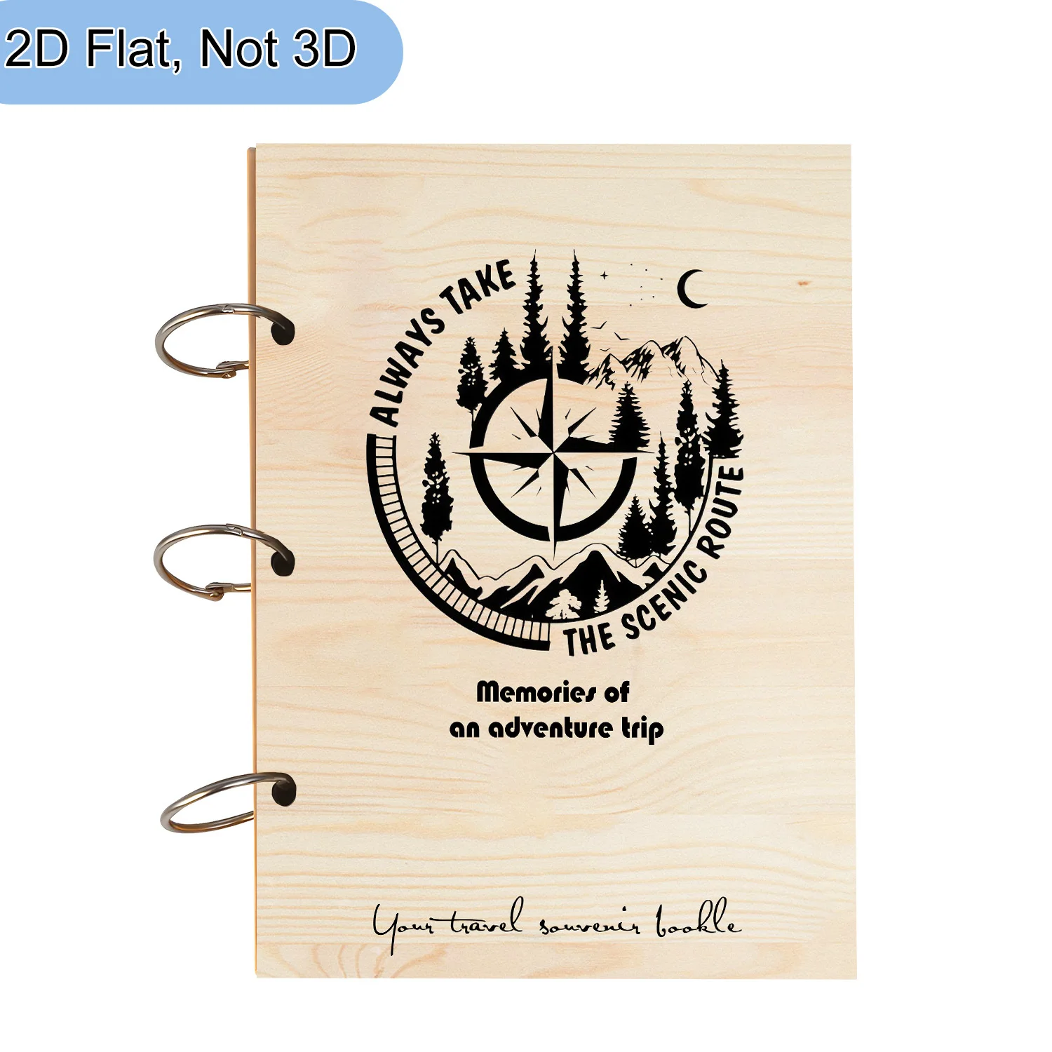 Album de scrapbooking photo en bois, album de voyage DIY, 80 photos, journal, voyage d