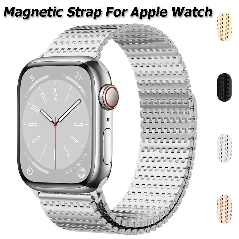 Magnetisches Metallarmband für Apple Watch Band Serie 11 10 46 mm 42 mm 9 8 7 SE 3 41 45 40 44 mm Armband für Iwatch Ultra 2 3 49 mm Image
