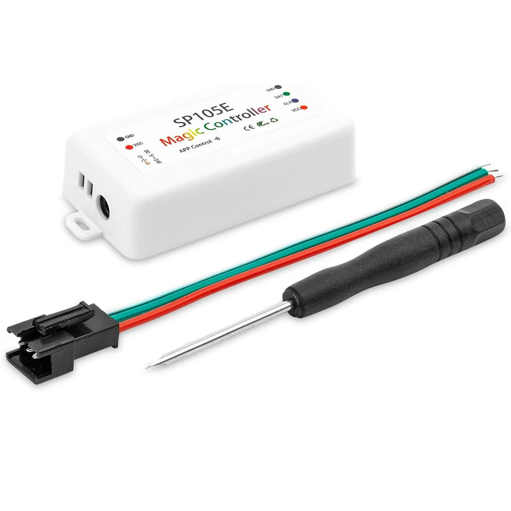Drahtloser Bluetooth-Controller SP105E iOS/Android APP für WS2811 WS2812B WS2815 WS2813 WS2801 SK6812 WS2815 SK9822 APA102 usw Image