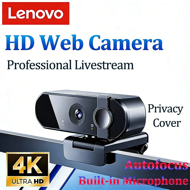 Xiaomi 4K Webcam Autofocus 2K 8MP avec Microphone caméra Web Full HD 1080P ordinateur portable Webcams pour appel vidéo en direct 2025