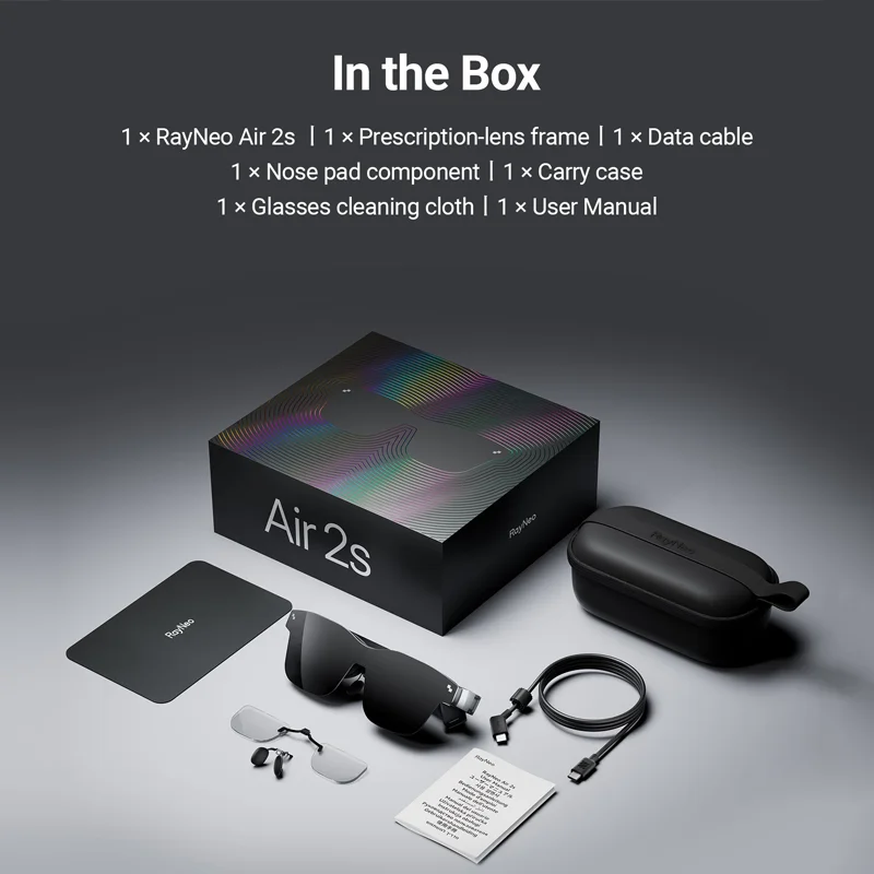 TCL Rayneo Air 2S 2S Smart AR XR Brille Übersee-Version für Handys iPad PC Switch PlayStation Xbox UAV Riesige Bildschirmanzeige Image