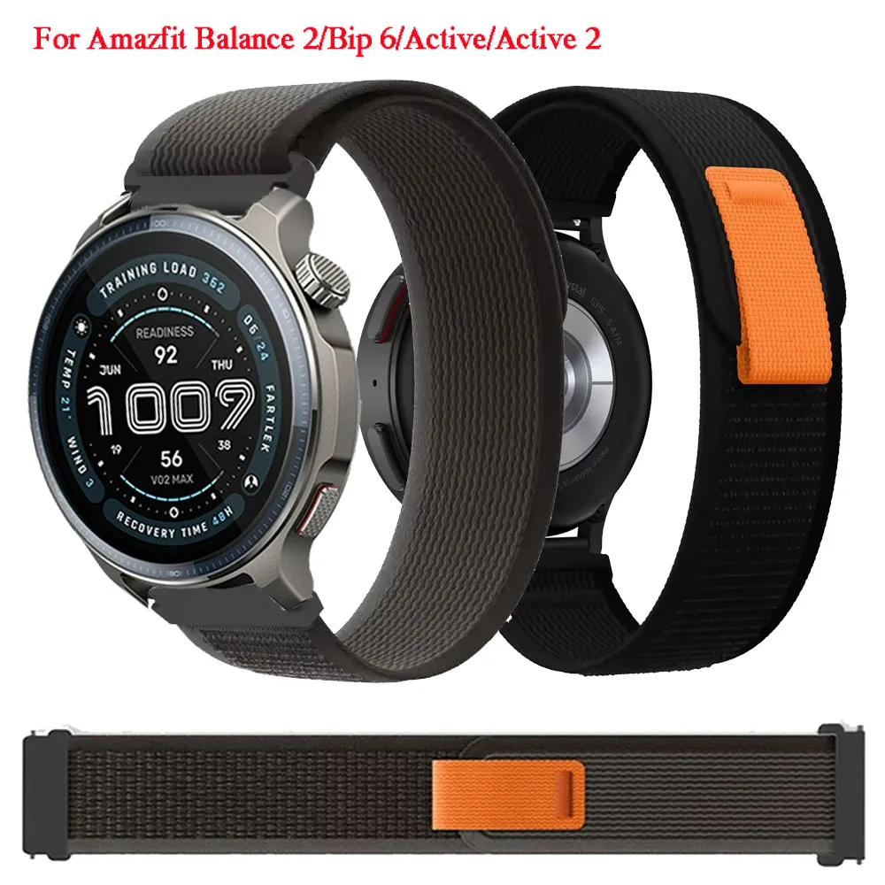 20 mm 22 mm Trail Loop Nylonband für Amazfit Balance 2/Bip 6 5/GTR 4 3 2 2e Armband für Amazfit Active 2/Bip 3 Pro/GTS 4 Armband Image