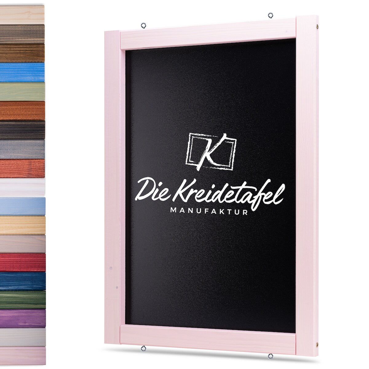 Die Kreidetafel Manufaktur Kreidetafel mit Holzrahmen / Zartrosa 60x140cm Image