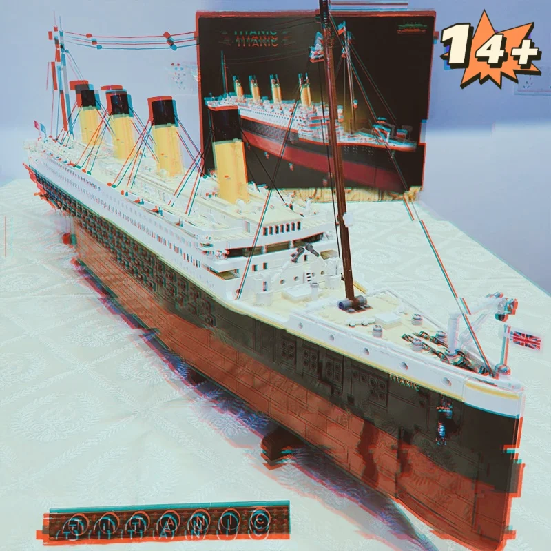 1,35 M 9090PCS Titanic Große Kreuzfahrt Boot Schiff Dampfschiff MOC-10294 Ziegel Bausteine Spielzeug Geburtstag Party Geschenke ornament