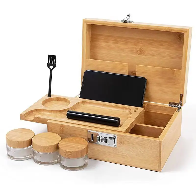 Aufbewahrungsbox aus Bambus und Holz, Box aus Bambus und Holz, exquisite Aufbewahrungsbox aus Bambus und Holz
