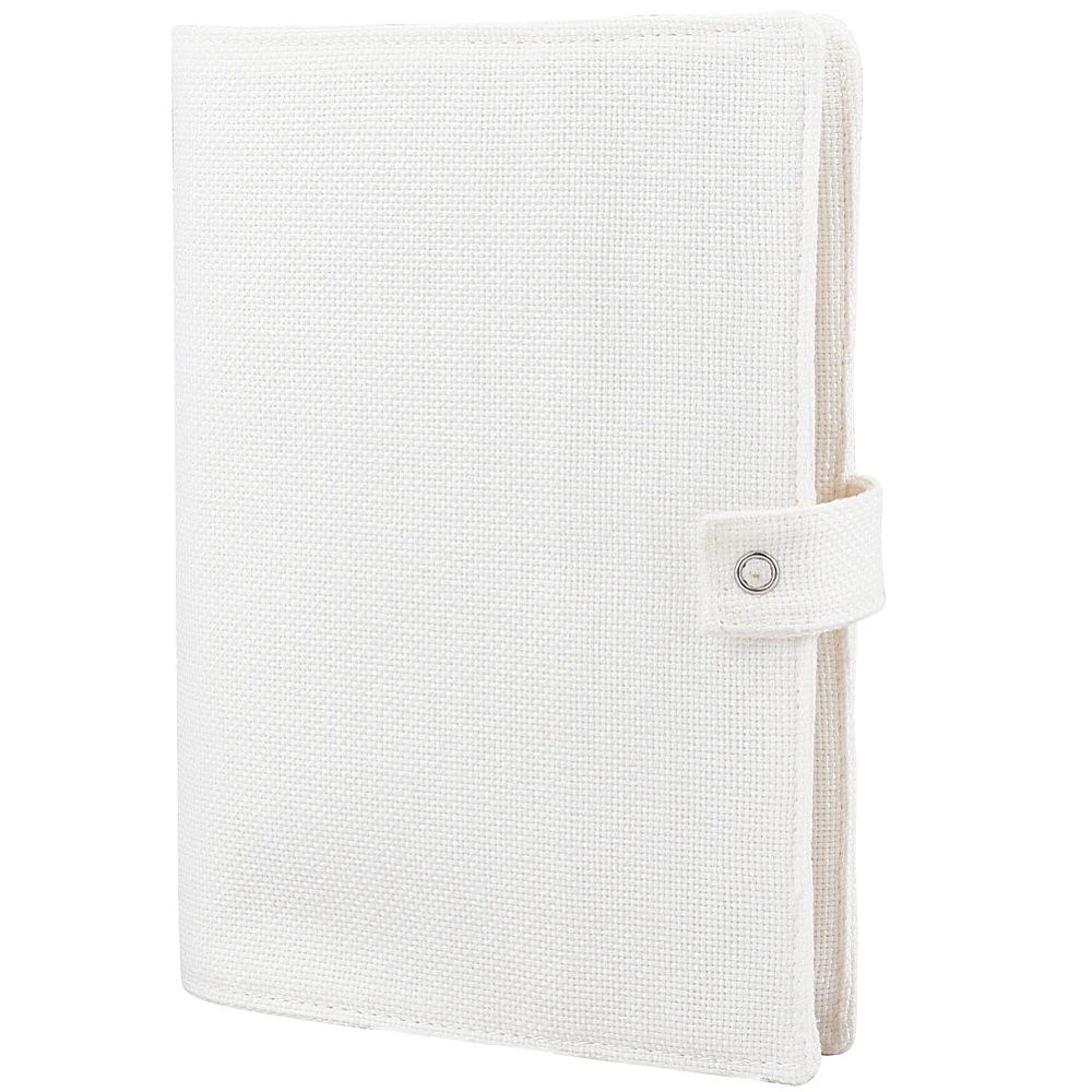 1 Stück Stoff und leere Buchhüllen, Tagebuch-Notizbuchhüllen, rechteckig, weiß, 398 x 228 x 4 mm Image