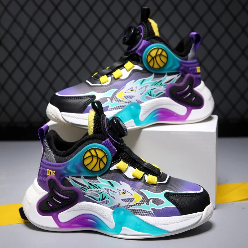 Kinder Basketball Schuhe Baumwolle Komfortable Winter Casual Sport Schuhe Mode Neue Leder Anti Slip Original Kinder Turnschuhe