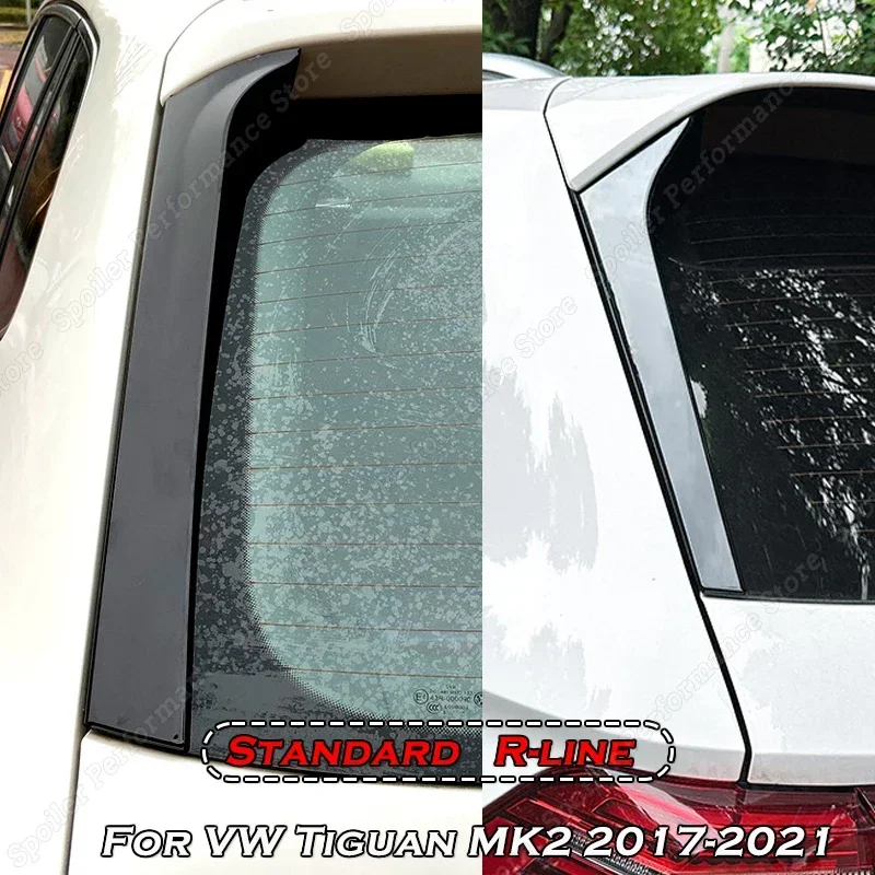 2 Stück Heckfenster-Seitenspoiler für Volkswagen VW Tiguan MK2 Rline Standard 2017-2021 Spoiler Canard Flügel Tuning Zubehör Image