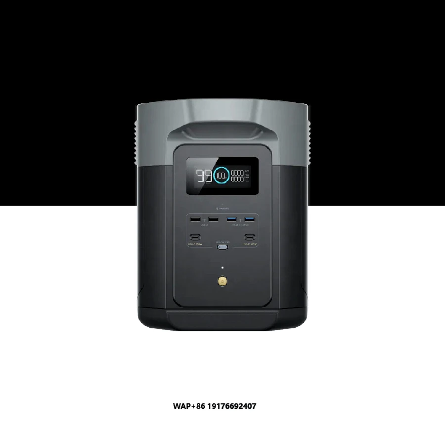 Ecoflow DELTA 2 MAX 2048 Wh 2400 W tragbares Kraftwerk, Solargenerator für Zuhause, Notfall, für Camping, Wandern, Beleuchtung Image