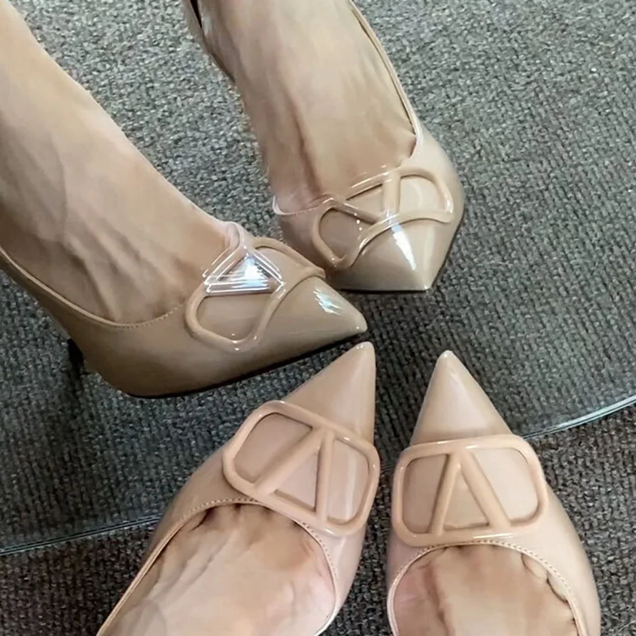 New Sexy High Heels Women Pumps Patent Leather Women Heels 7.5 Cm 10 Cm Stiletto Elegant Women's Shoes Office Shoes Party Shoes