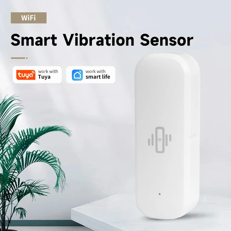 Tuya Smart Devices WiFi Vibration Sensor Home Alarm Smart Life Monitoring Einbruchschutz Home Security System