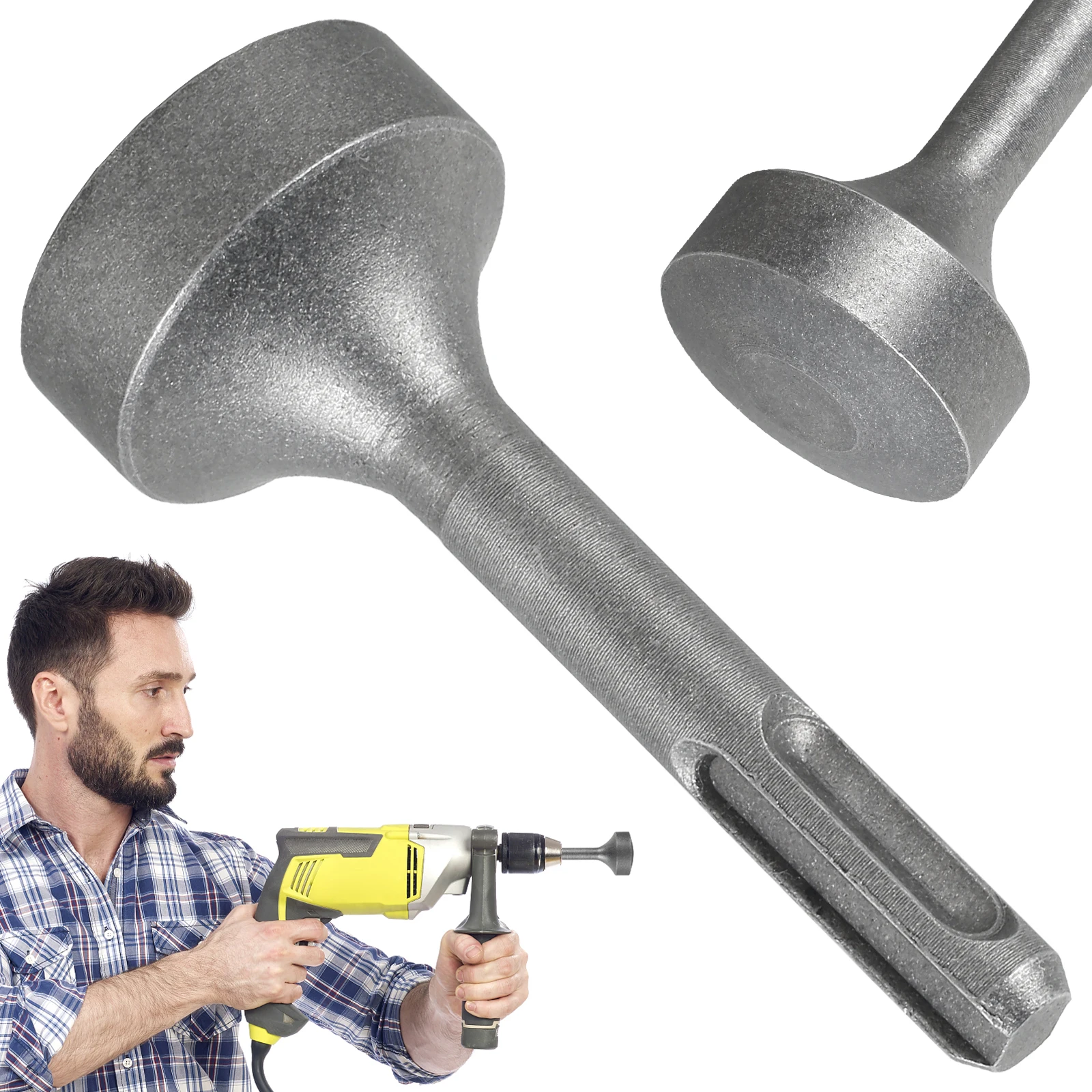 Ground Rod Driver Heavy Duty SDS Plus T Post Ground Rod Driver Tool Metallgeschmiedeter Stahlbohrer für Bohrhammer Image