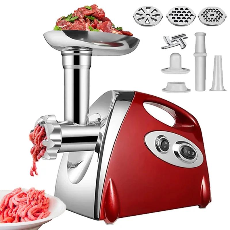 2800 W Elektrischer Fleischwolf Edelstahl Multifunktions Gemüse Wurst Prozessor Slicer Chopper Fleischwolf Baby Küchenmaschine Image