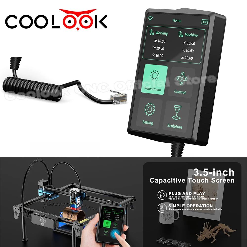 Tragbare Handheld Display OFFLINE Controller Touchscreen 3,5 zoll Für CK1-55 CK1-20 TTS-55/10 TTS-20 Pro Laser Graveur Maschine Image
