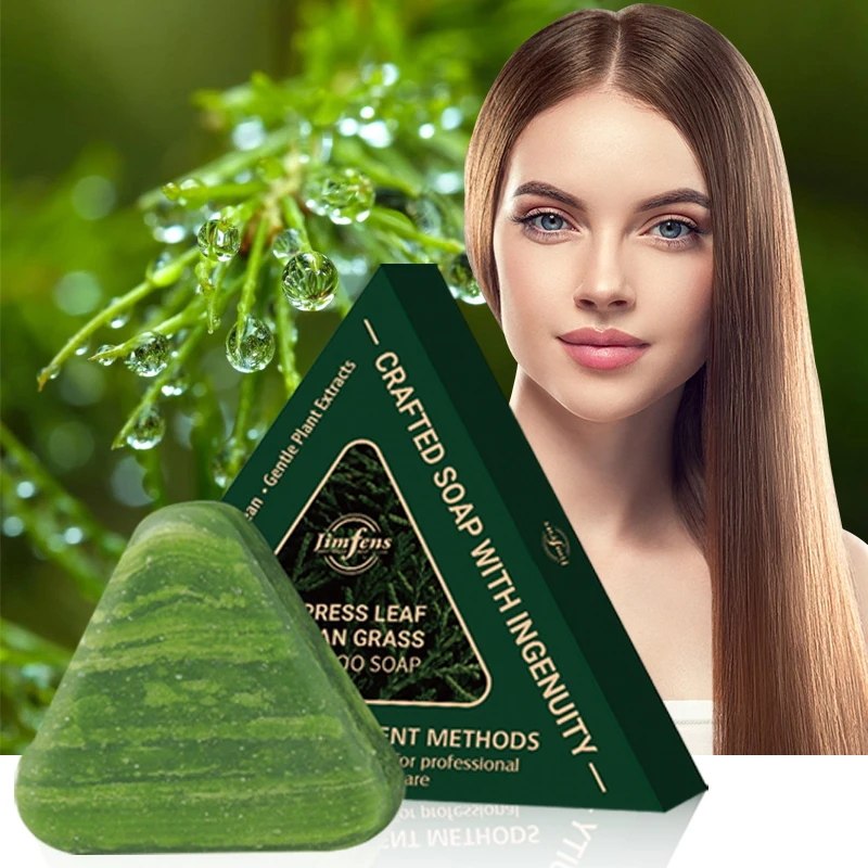 120G Cypress Leaf Usman Grass Shampoo Bar, angereichert mit Ginseng, Zypressenblatt und anderen Kräuterextrakten Image
