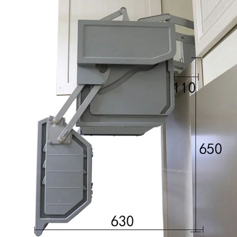 Doppelter herunterziehbarer Korb, Küchenschrank-Zubehör, Speisekammer-Organizer, Magic Collector