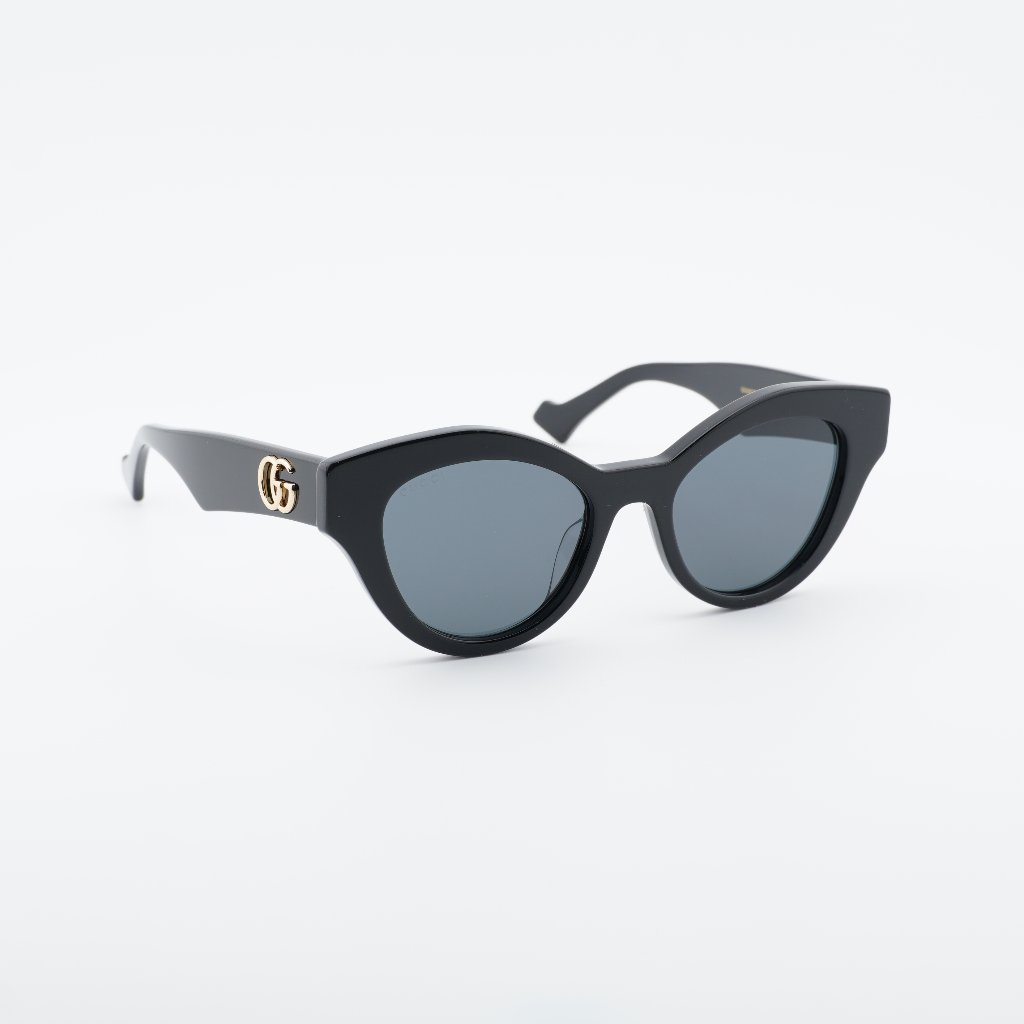 Gucci Accessories | Gucci Gg0957s 002 Sunglasses Black Cat Eye Frame, Grey Lenses | Color: Black/Gray | Size: 51 - 19 - 145