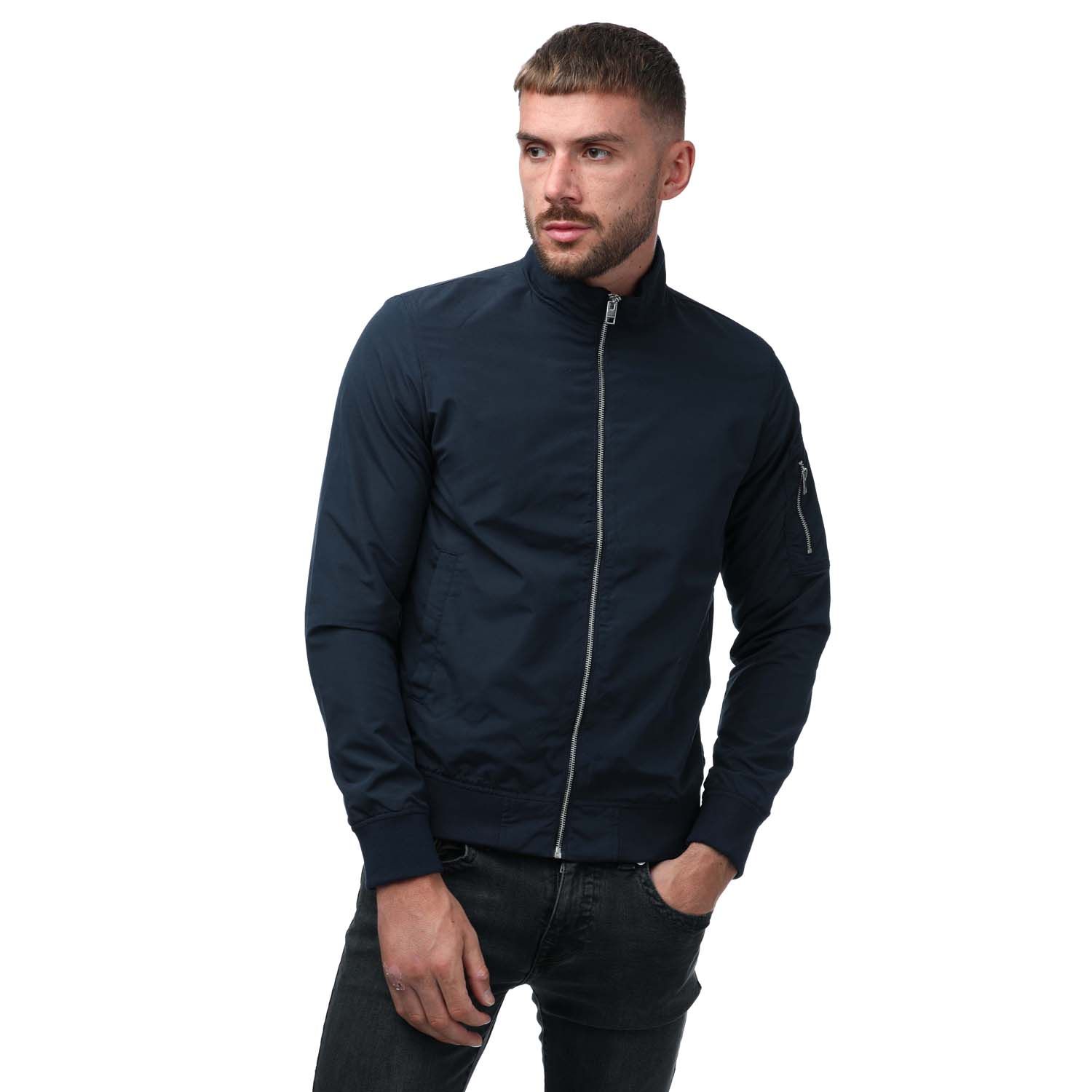 Jack and Jones Herren Mash Harrington Jacke in Marineblau Image
