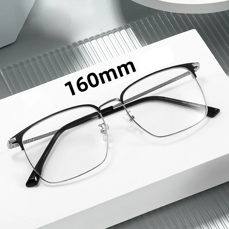 Vazrobe 160 mm übergroßes Brillengestell für Herren, riesige breite Brille, männliches fettes Gesicht, XXL-Größe, Brille für verschreibungspflichtige optische Linse Image