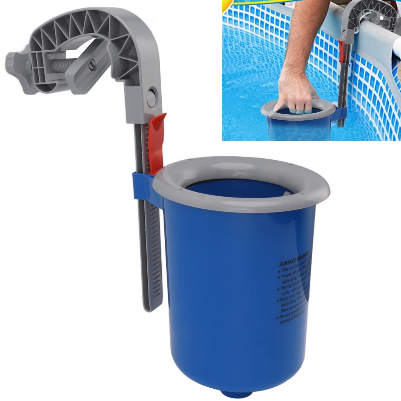Oberirdische Pool oberfläche Skimmer Wand montage Auto Pool Skimmer Schwimmbad Trümmer Sammler Pool Wartung Zubehör Image