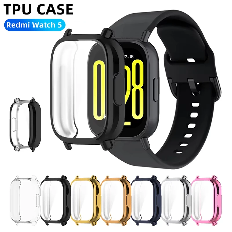 Custodia protettiva per schermo in TPU morbido per Xiaomi Redmi Watch 5 Lite Custodia attiva Custodia in silicone per Redmi Watch 5 Accessorio attivo