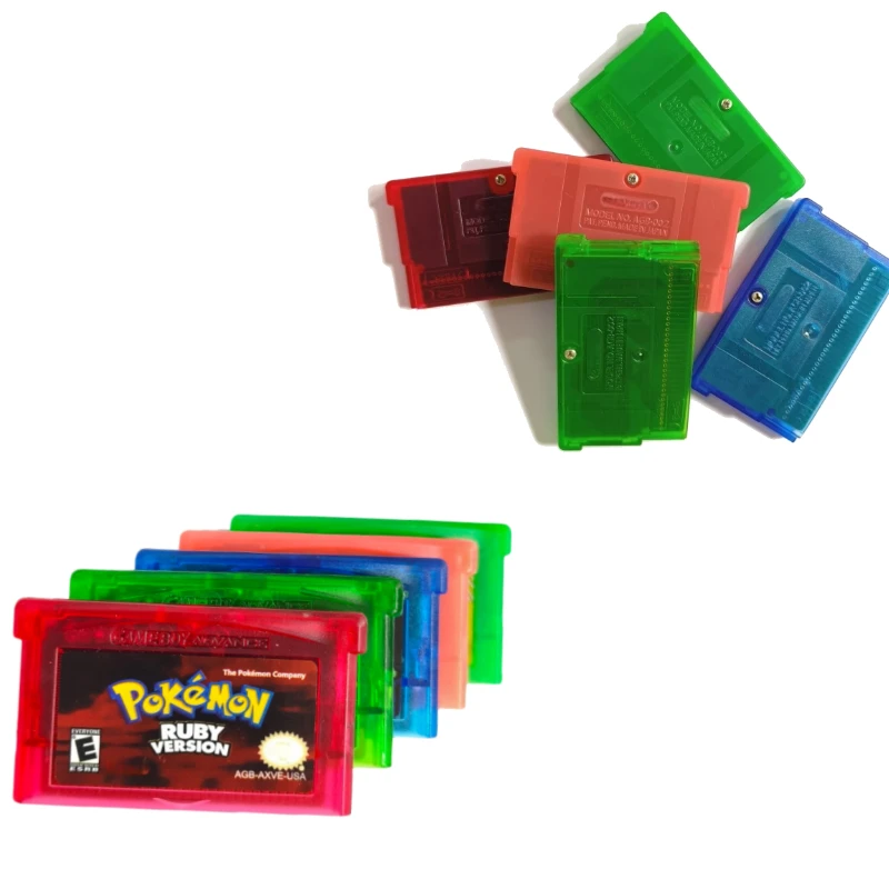 A-GBA Game Series 32 Bit Video Game Cartridge Console Card Pokemon (Emerald/FireRed/etc) High Quality
