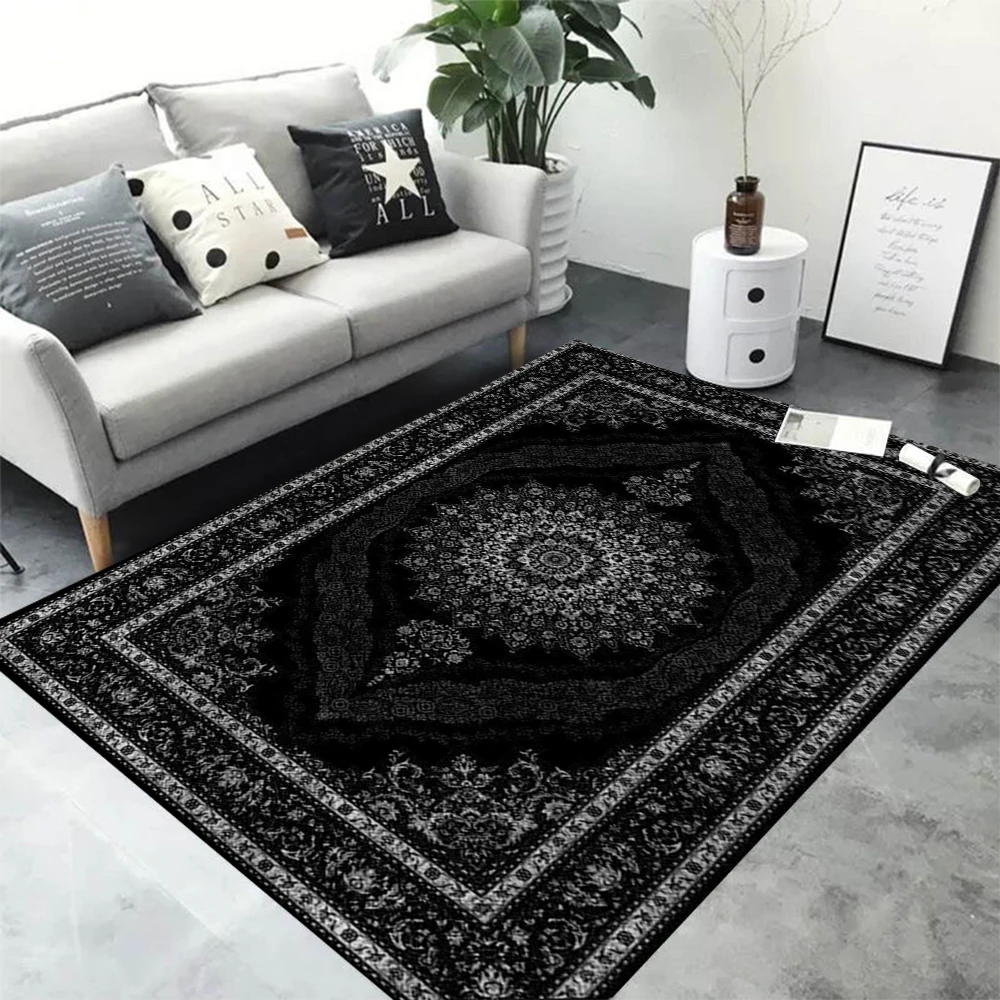 Bohemia Mandala Geometrischer Teppich Teppich für Zuhause, Wohnzimmer, Schlafzimmer, Sofa, Fußmatte, Küchendekoration, rutschfeste Fußmatten für Kinder Image