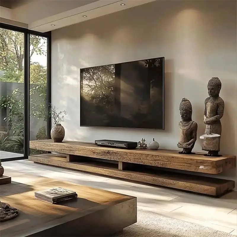 Meuble Tv Vertical de rangement Design Normal étroit en bois meuble Tv minimaliste salon nordique Mueble Para Tele meubles maison