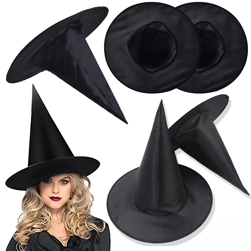 Halloween-Hut, Hexe, Zauberer, schwarzer Hut, S/L, 2 Größen erhältlich, Heim- und Hofdekoration, Maskerade, Halloween-Kostüm, Party-Requisite ZYF