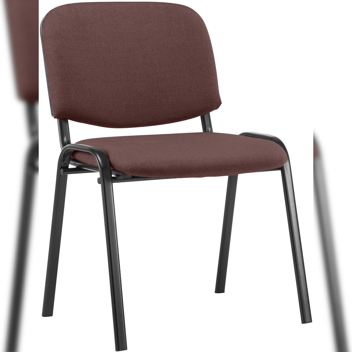 DELUKE Besucherstuhl ZAGREB - Stoff Braun 53x53x83 cm | Besucherstühle Konferenzstuhl Wartezimmerstuhl Bürostühle Bürostuhl Konferenzraum Wartezimmer Image